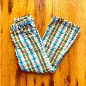 Vintage Toughskins plaid bell bottoms